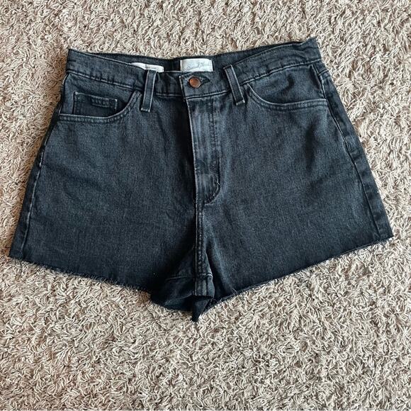 Universal Thread Black Highest Rise Shortie Short Jean Shorts Size 10 - Picture 1 of 11